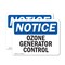 Signmission Ozone Generator Control, 7 in W x Rectangle, Vinyl Decal OS-2PACK-NS-D-57-L-17101 - alternate 1